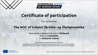 Lífshlaupið fær viðurkenningu frá EWWS (European Week of Winter Sport).